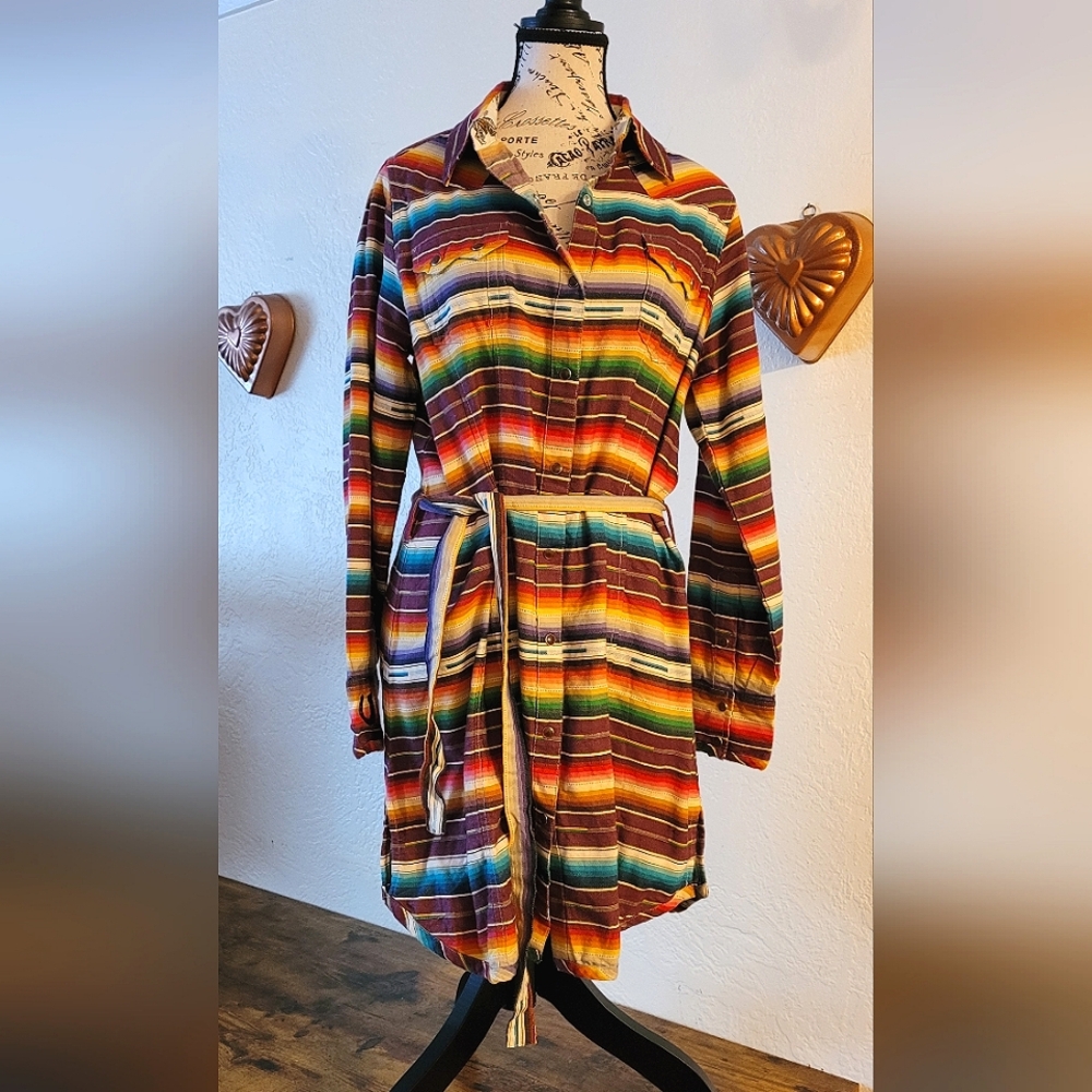 Tasha Polizzi Mulberry Serape Stripes dress